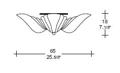 648 PL65 CEILING TRANSPARENT GRANIGLIA