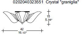 648 PL42 CEILING TRANSPARENT GRANIGLIA